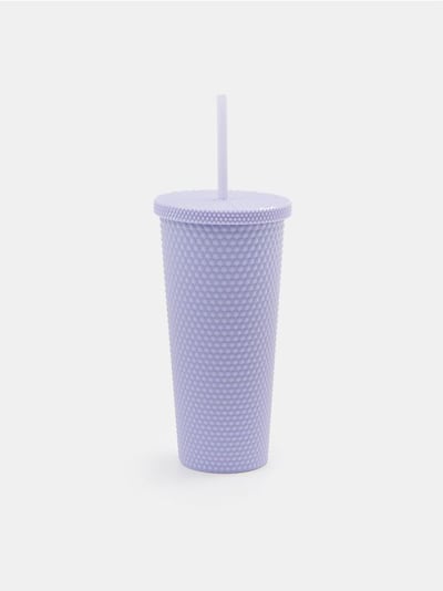 Чаша за многократна употреба със сламка