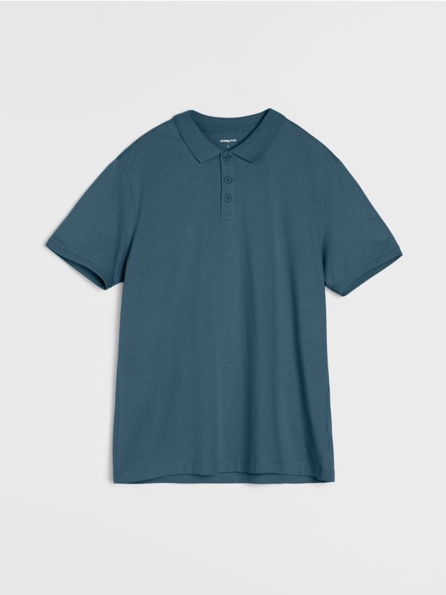 Sinsay - Polo din bumbac - indigo