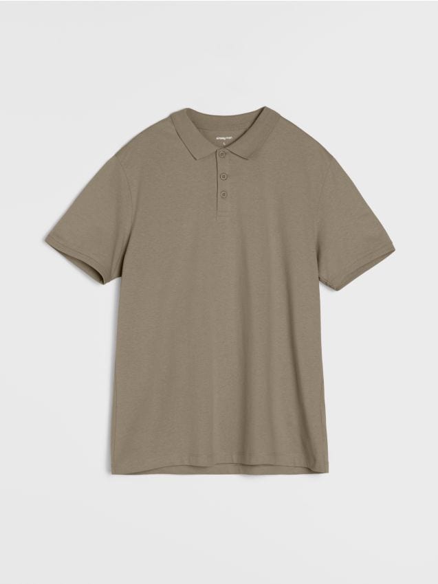 Sinsay - Polo din bumbac - galben-verzui