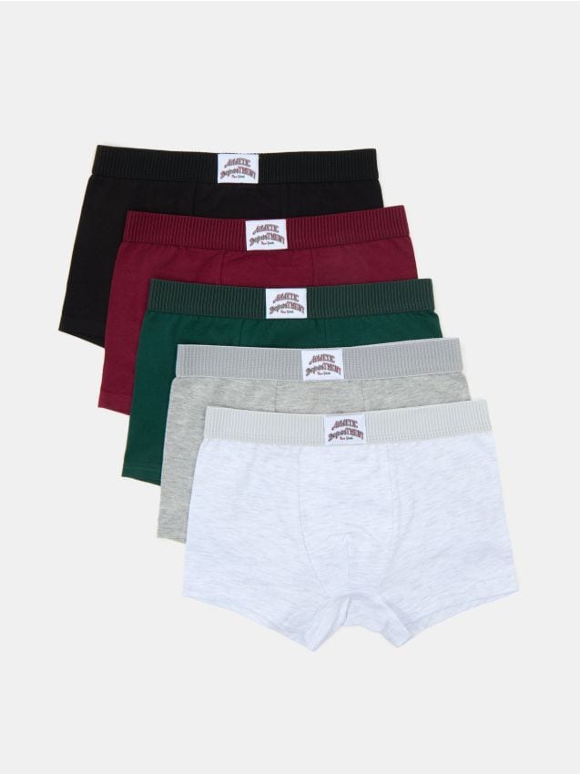 Sinsay - Boxeri din bumbac cu patch – set de 5 bucăți - multicolor