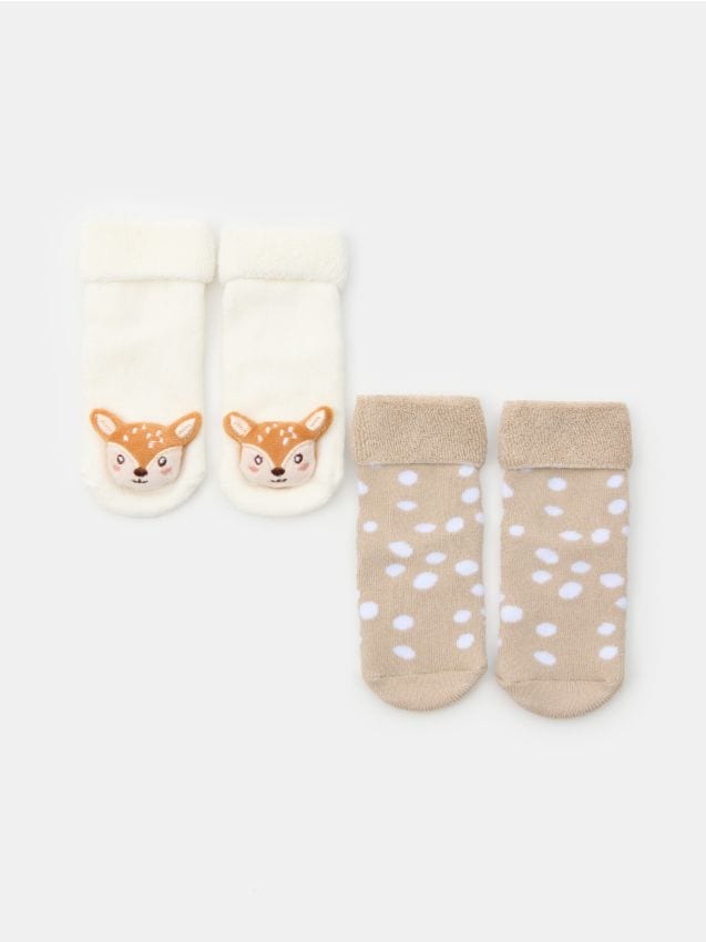 Sinsay - Șosete cu bumbac 2 pack - multicolor