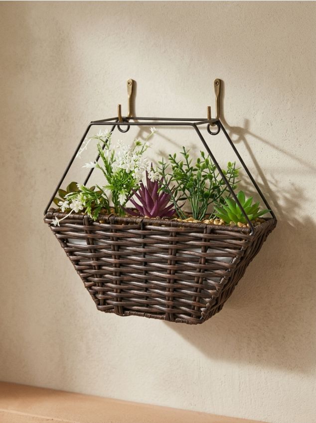 Sinsay - Plantă decorativă într-un coș împletit - verde