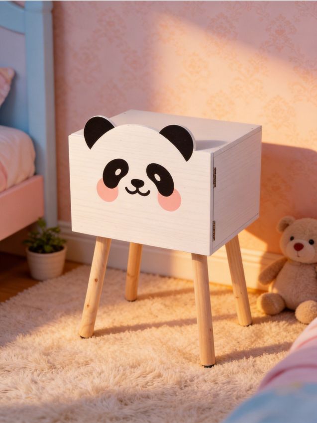 Sinsay - Noptieră cu motiv panda - alb