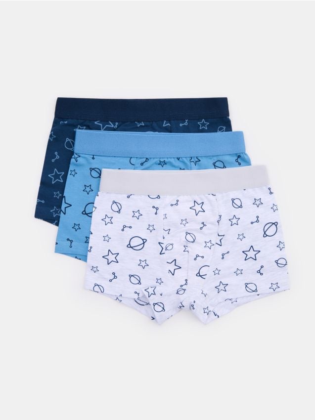 Sinsay - Boxeri din bumbac cu motiv cosmic 3 pack - multicolor