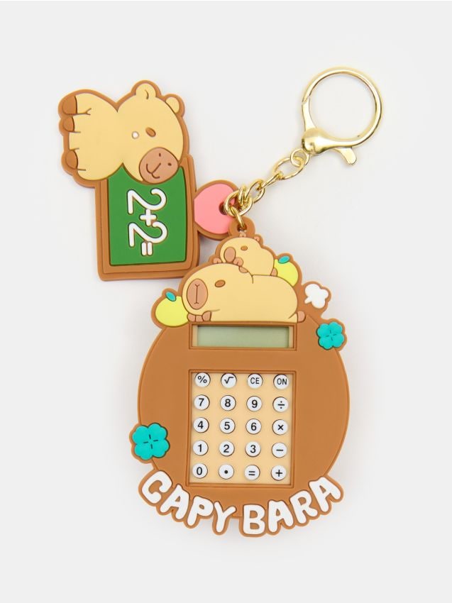 Sinsay - Breloc cu calculator și motiv de capibară - maro