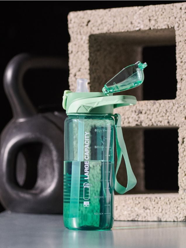 Sinsay - Bidon cu gradație și mâner - turcoaz