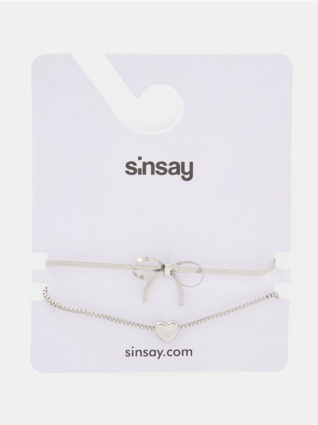 Bransoletki z błyszczącym wykończeniem 2 pack - SINSAY
