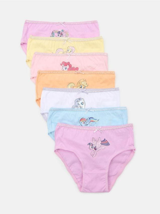 Sinsay - Chiloți clasici din bumbac My Little Pony, pachet de 7 - multicolor
