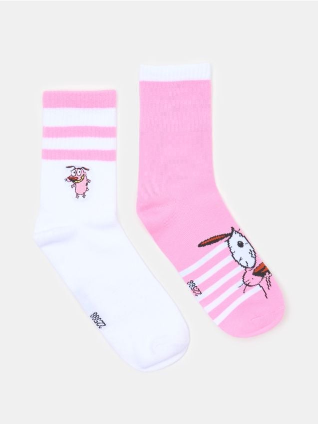 Sinsay - Ponožky s potlačou Courage the Cowardly Dog 2 pack - viacfarebná