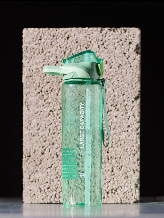 Sinsay - Bidon cu gradație și mâner - verde