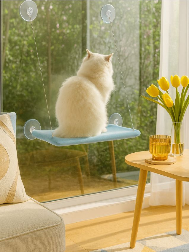 Sinsay - Odpočívadlo na okno pre mačky - svetlomodrá
