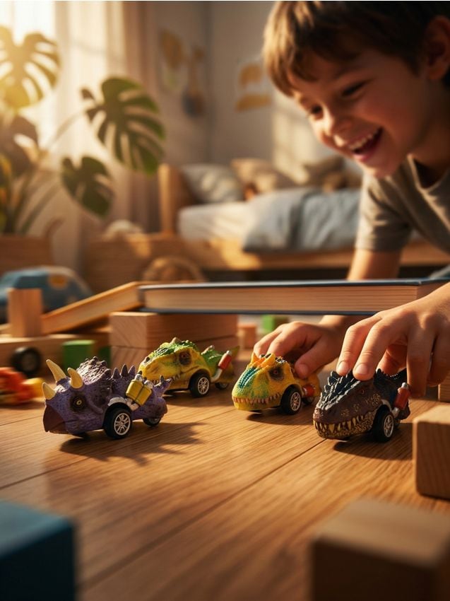 Sinsay - Set de vehicule în formă de dinozauri – pachet 4 bucăți - multicolor