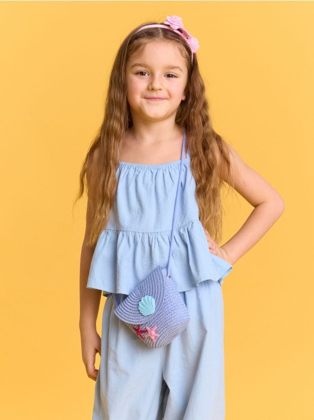 Sinsay - Geantă crossbody împletită cu motiv marin - lavand