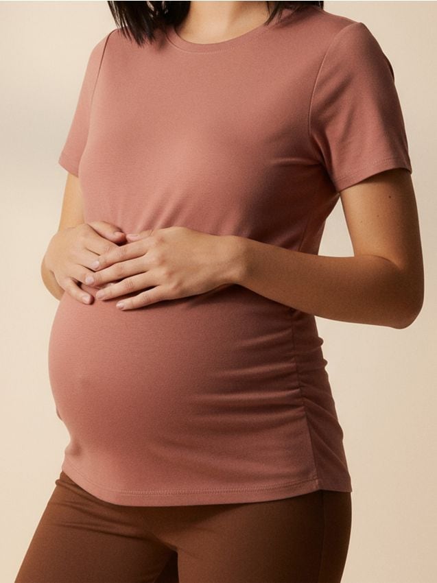 Sinsay - Bavlnené tričko - popolavá ružová