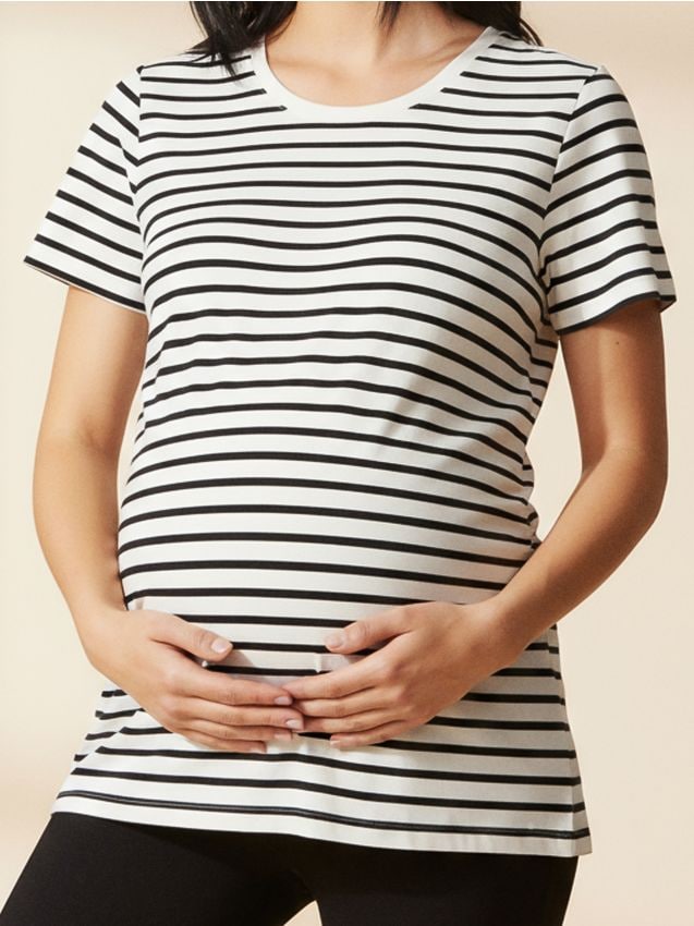 Sinsay - Bavlnené tričko s pásikmi - viacfarebná