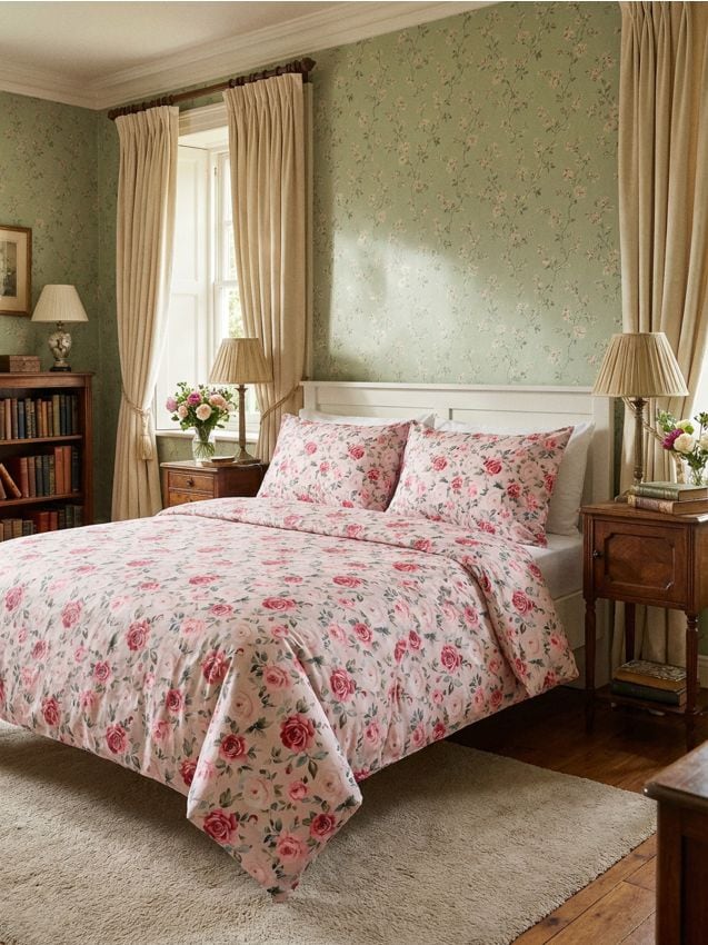 Sinsay - Set de lenjerie de pat cu motiv floral - multicolor