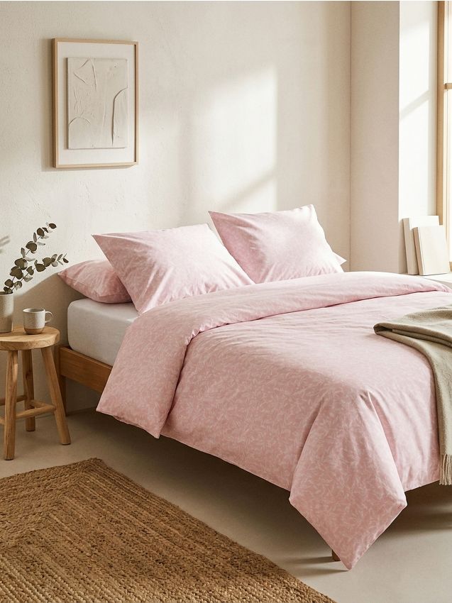 Sinsay - Set cu lenjerie de pat - roz-pastel