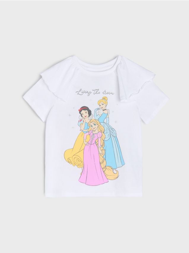 Sinsay - Tricou din bumbac cu imprimeu Snow White - alb