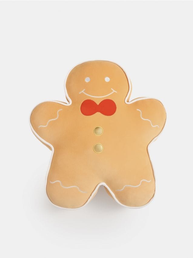 Sinsay - Dekoratívny vankúš so sviatočným motívom - oranžová