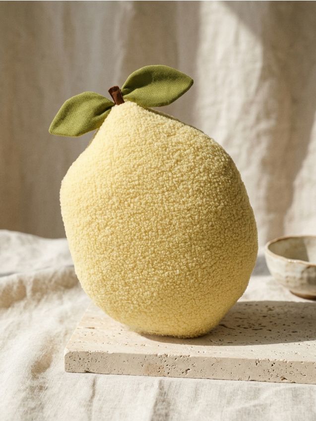 Sinsay - Pernă cu blană sintetică - galben