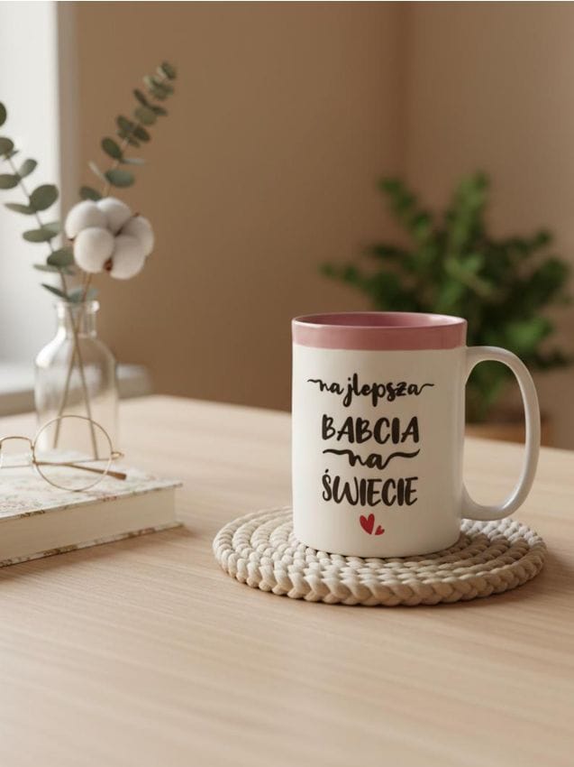 Sinsay - Hrnček s nápisom - pastelová ružová