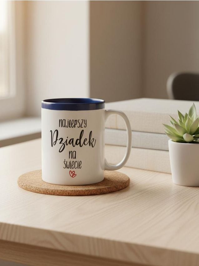 Sinsay - Hrnček s nápisom - svetlomodrá