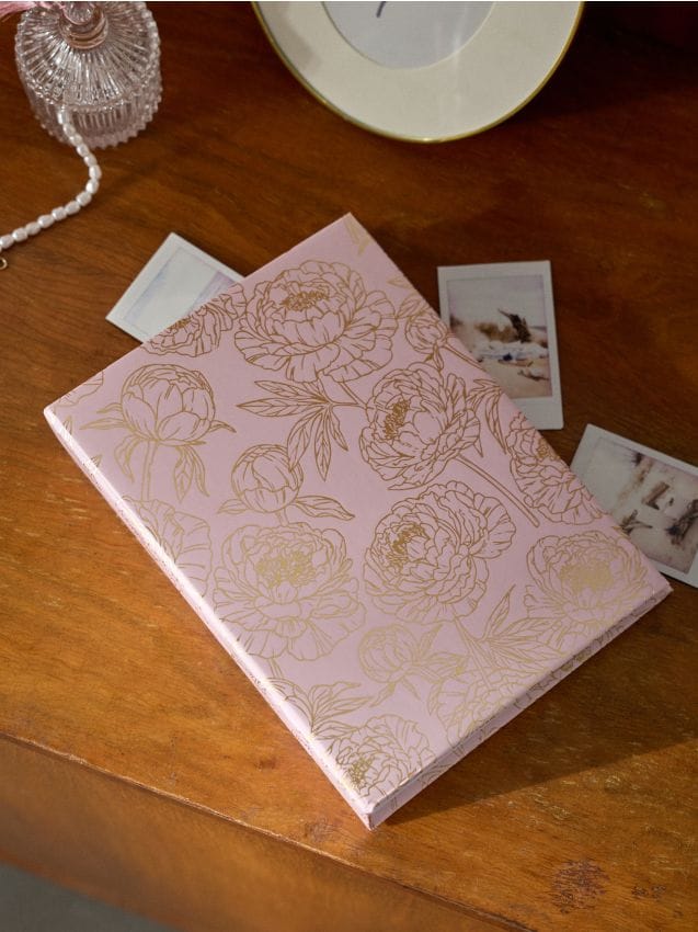Sinsay - Album foto cu motiv floral - roz