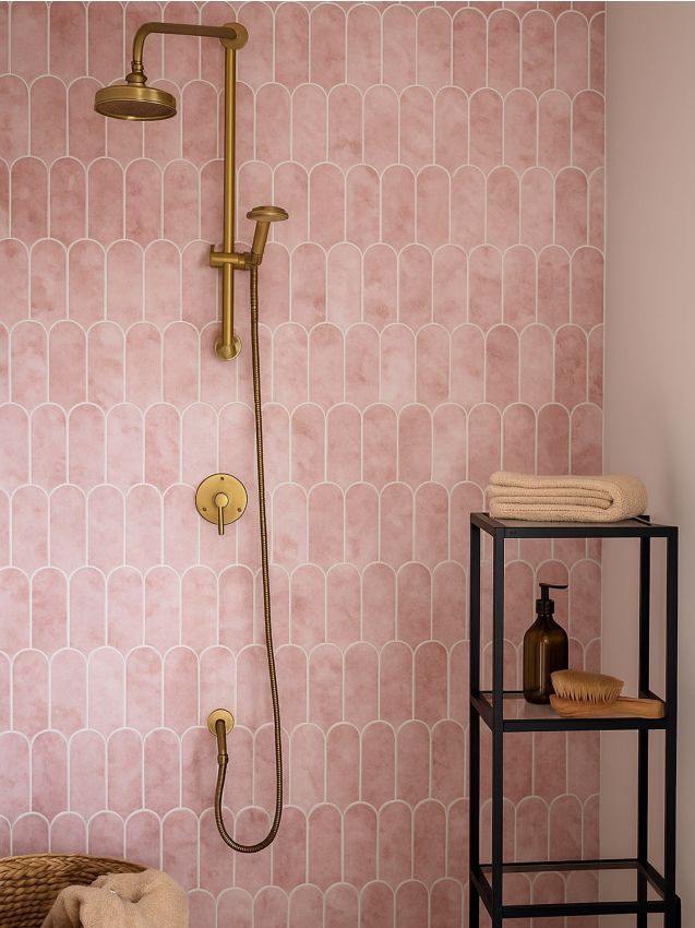 Sinsay - Samolepiace dlaždice, sada 4 kusov - pastelová ružová