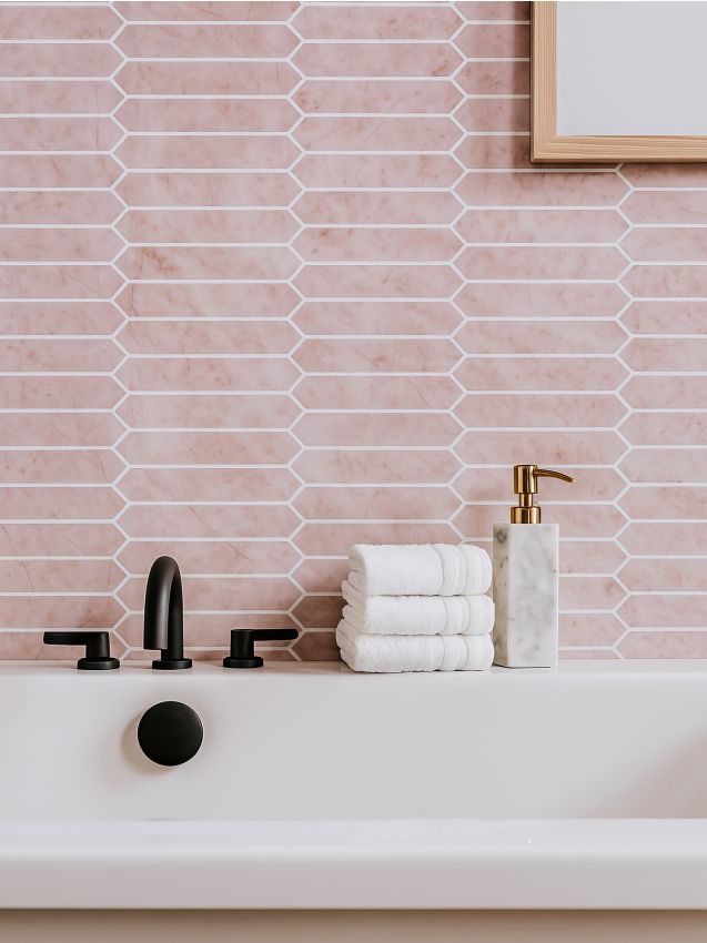 Sinsay - Plăci autocolante, set de 4 bucăți - roz-piersică