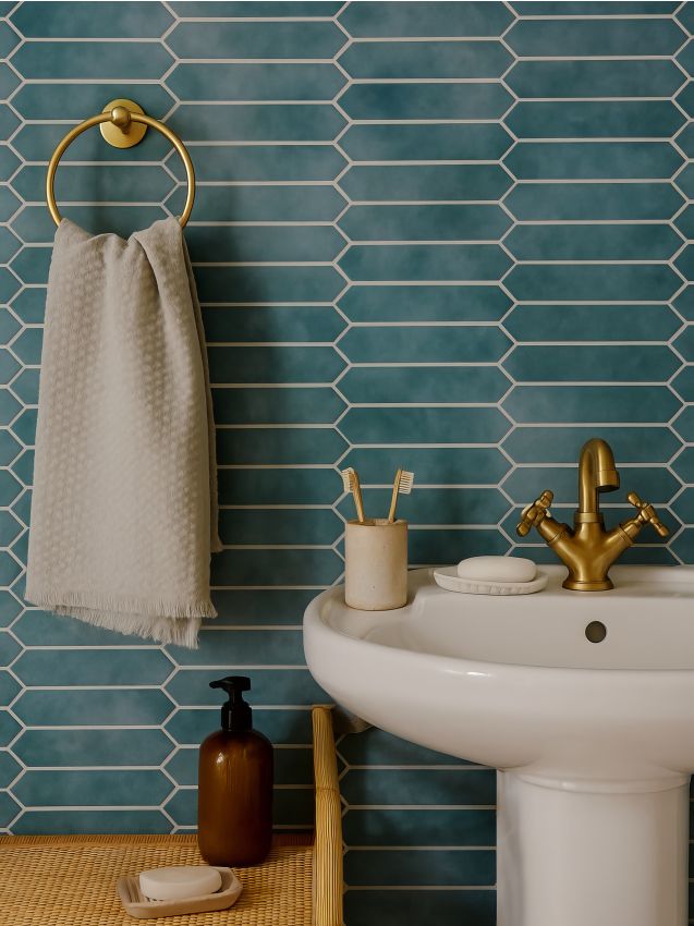 Sinsay - Samolepiace dlaždice, sada 4 kusov - vodová