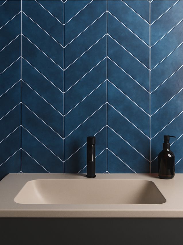 Sinsay - Samolepiace dlaždice, sada 4 kusov - indigová