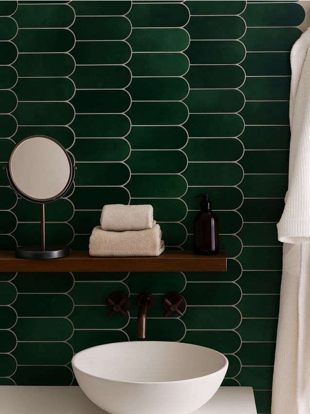 Sinsay - Samolepiace dlaždice, sada 4 kusov - modrozelená