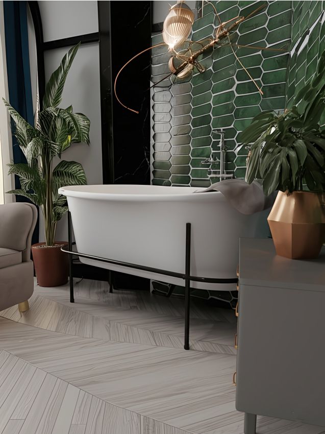 Sinsay - Samolepiace dlaždice, sada 4 kusov - modrozelená