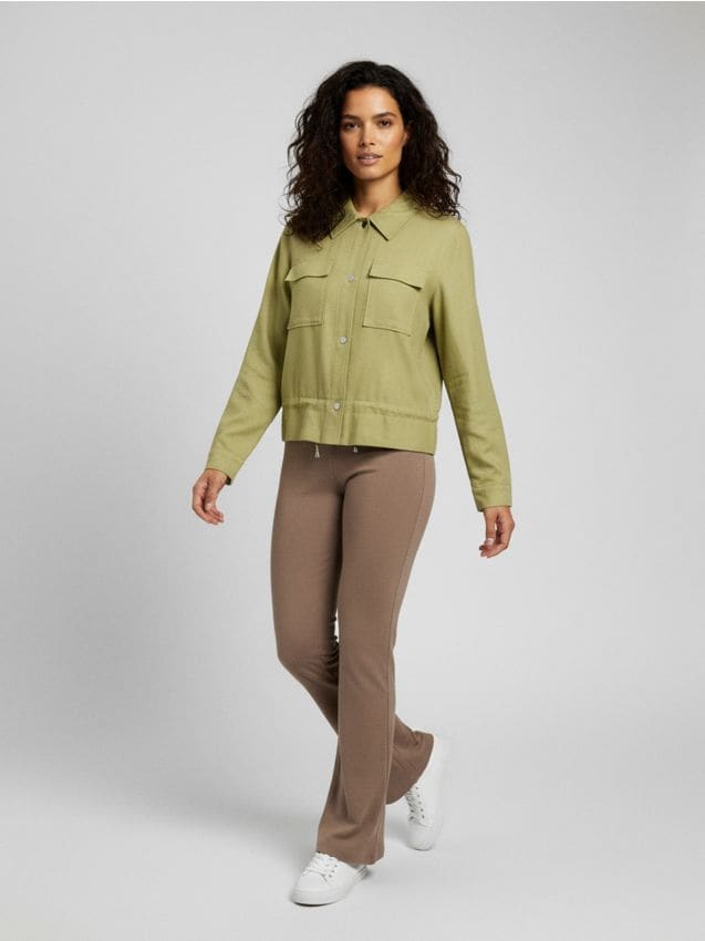 Sinsay - Jachetă shacket - verde-pal