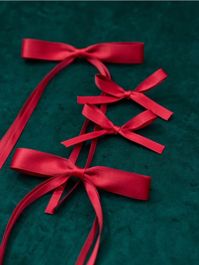 Sinsay - Clamă de păr 4 pack - roșu