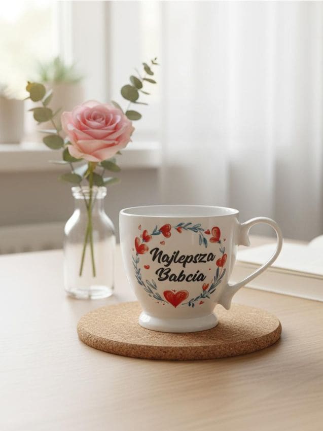 Sinsay - Hrnček s nápisom - červená