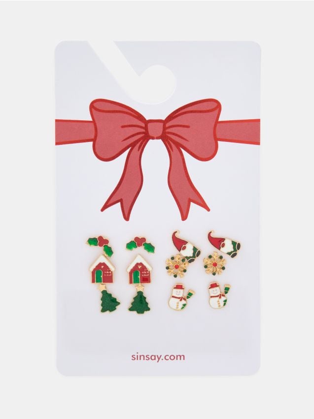 Sinsay - Set de 6 perechi de cercei - multicolor