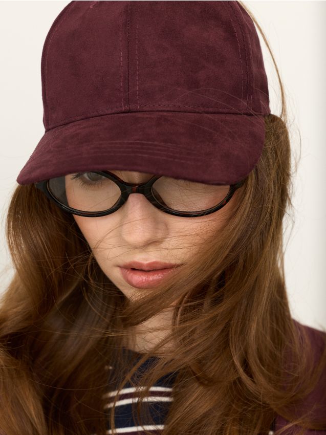 Cappello con visiera - maroon
