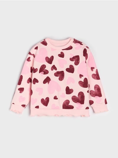 Φούτερ με στρογγυλή λαιμόκοψη