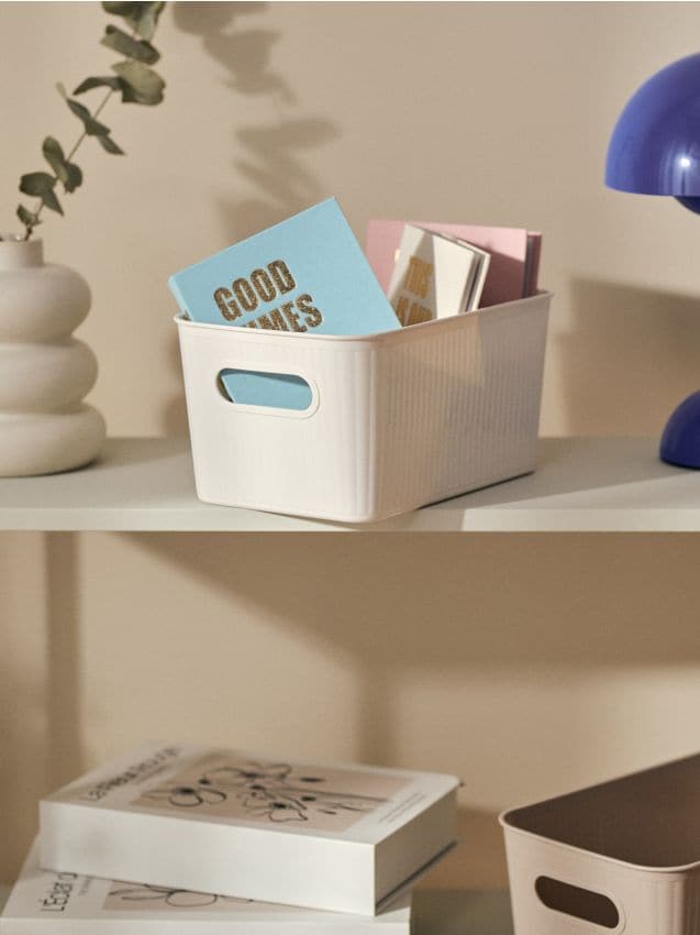 Sinsay - Cutie de depozitare cu mânere - crem