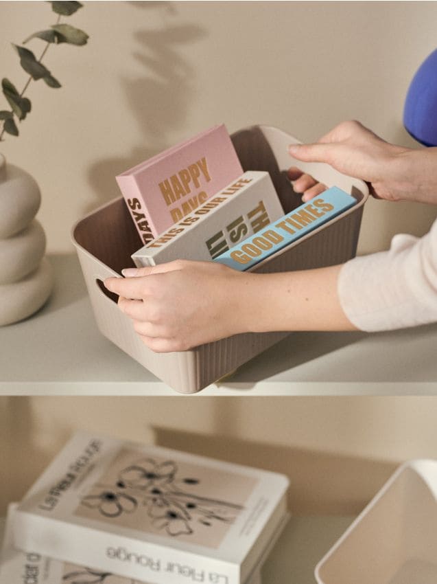 Sinsay - Cutie de depozitare cu mânere - bej