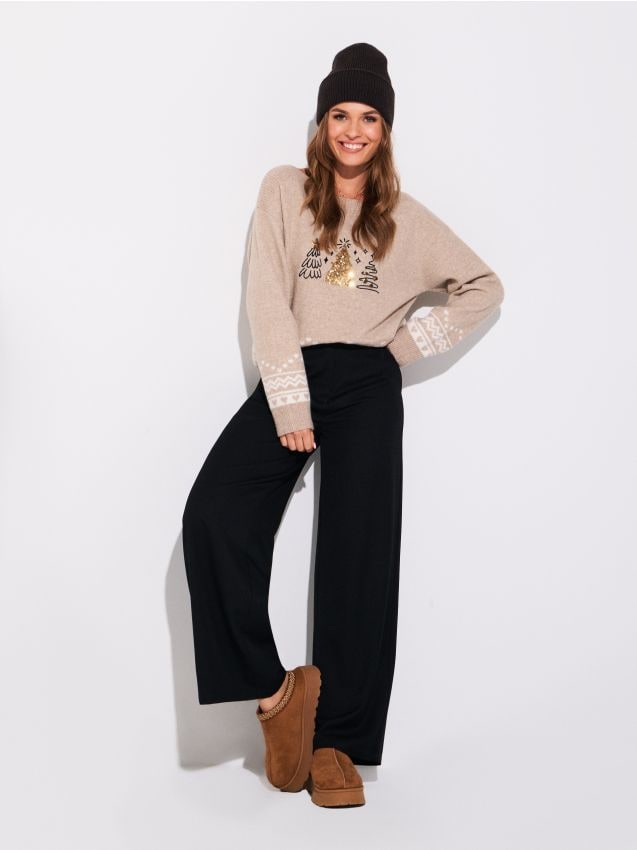 Sinsay - Sveter s vianočným motívom - viacfarebná