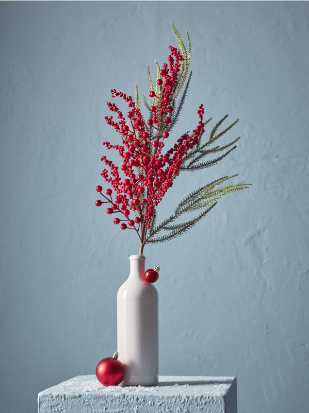 Sinsay - Crenguță decorativă de Crăciun cu fructe - roșu