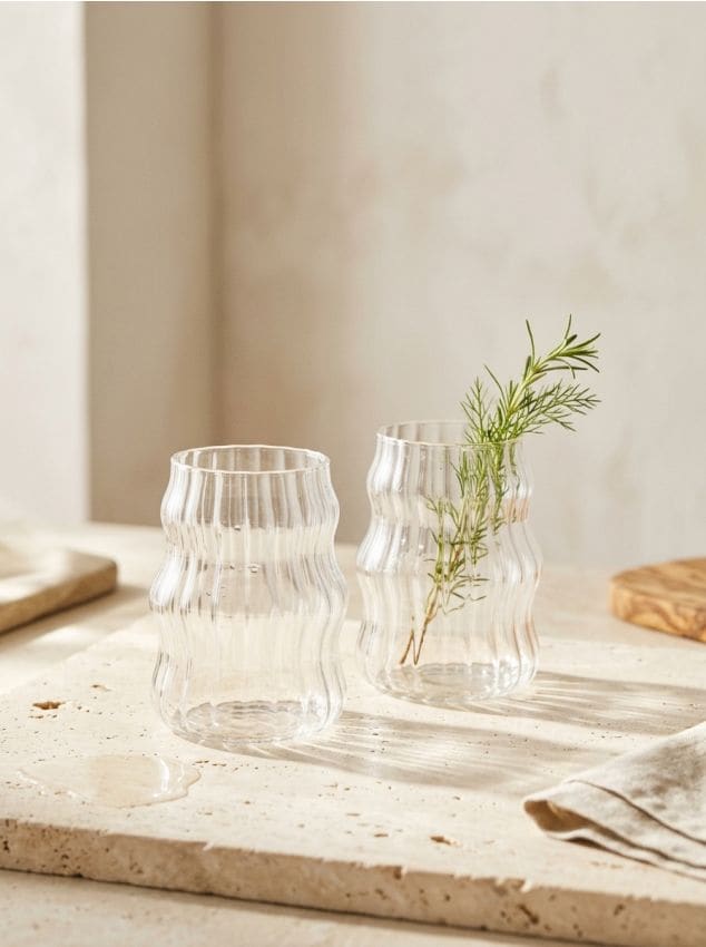 Sinsay - Set de 2 pahare - alb