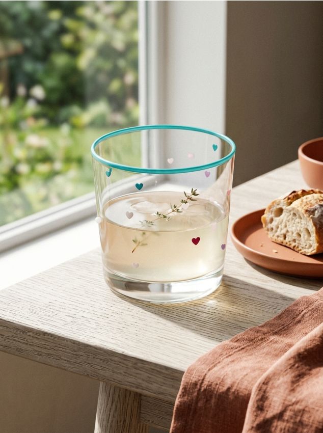 Sinsay - Pahar cu inimioare - albastru-pal