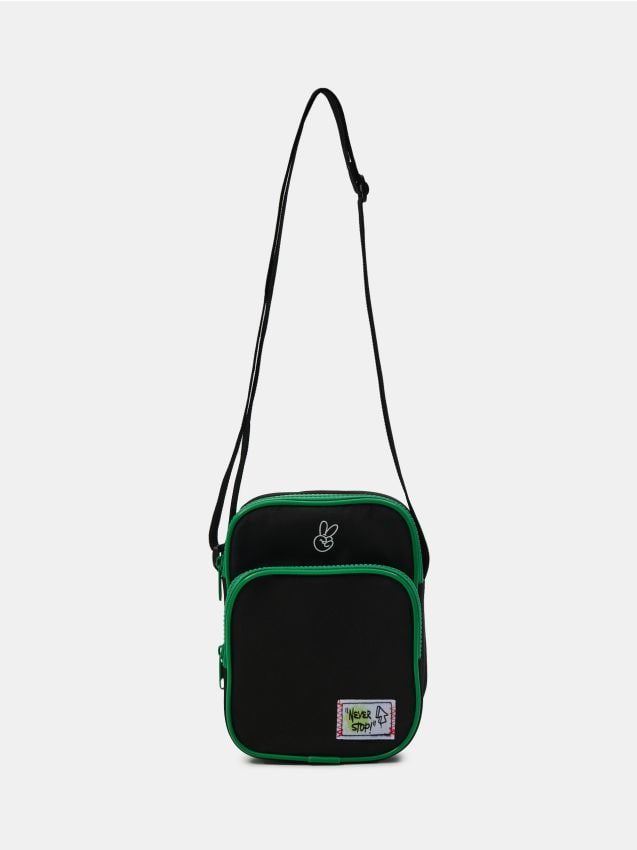 Sinsay - Geantă de umăr cu inscripție - negru