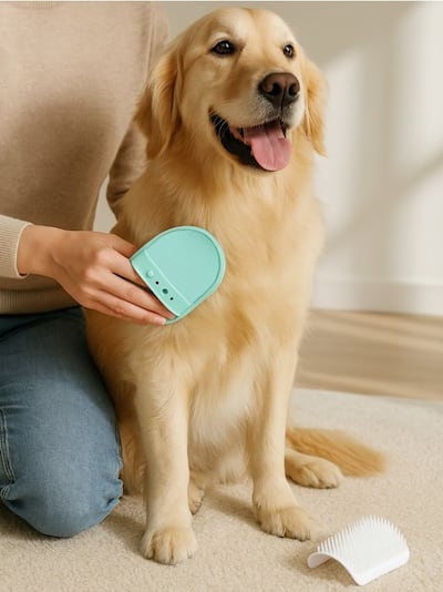 Zidni set četki za životinje za masažu i njegu