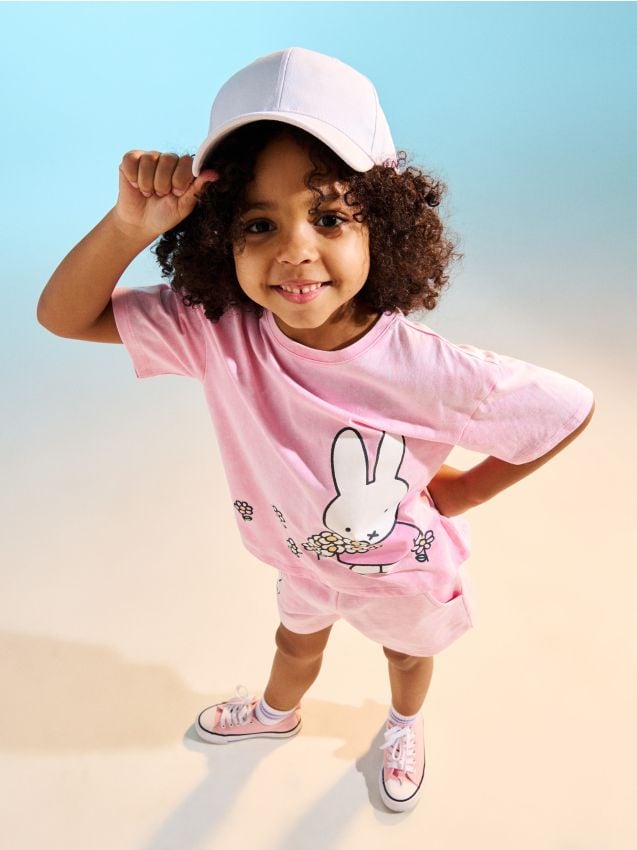 Sinsay - Tricou din bumbac cu imprimeu Miffy - roz