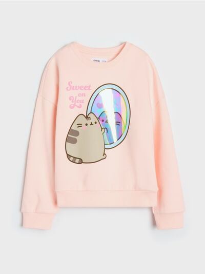 Mikina s kulatým výstřihem s potiskem Pusheen the Cat