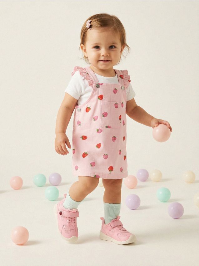 Sinsay - Adidași cu branț din piele cu certificat „PICIOR SĂNĂTOS” - roz